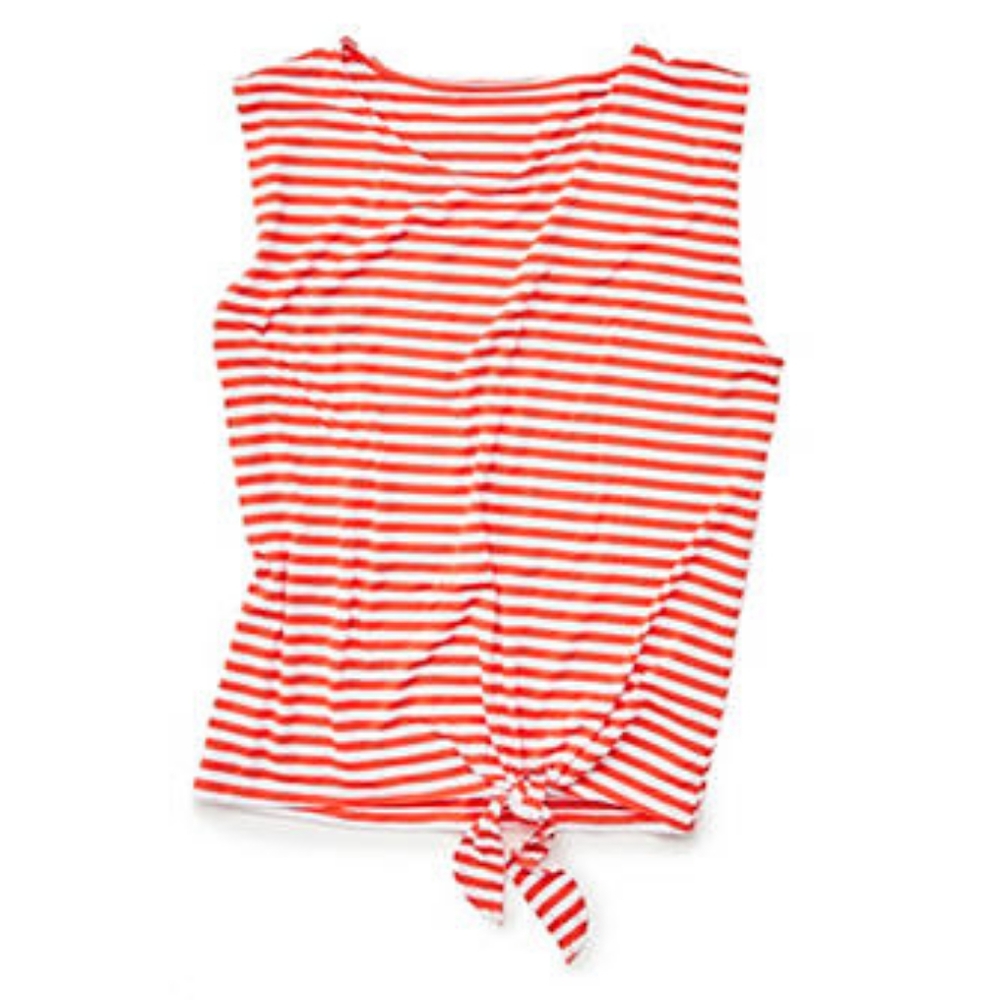 3 For $15 Red & White Tie Front Shirt